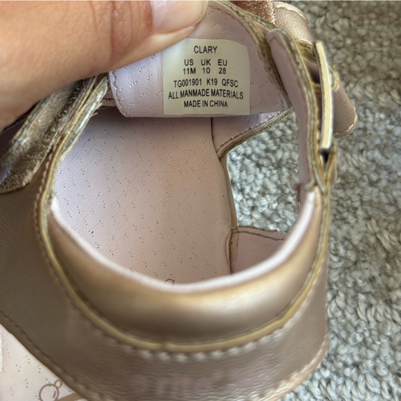 Stride Rite 360 Clary Rose Gold Glittery Bow Sandals Toddler Girls Size 11M - Picture 12 of 12
